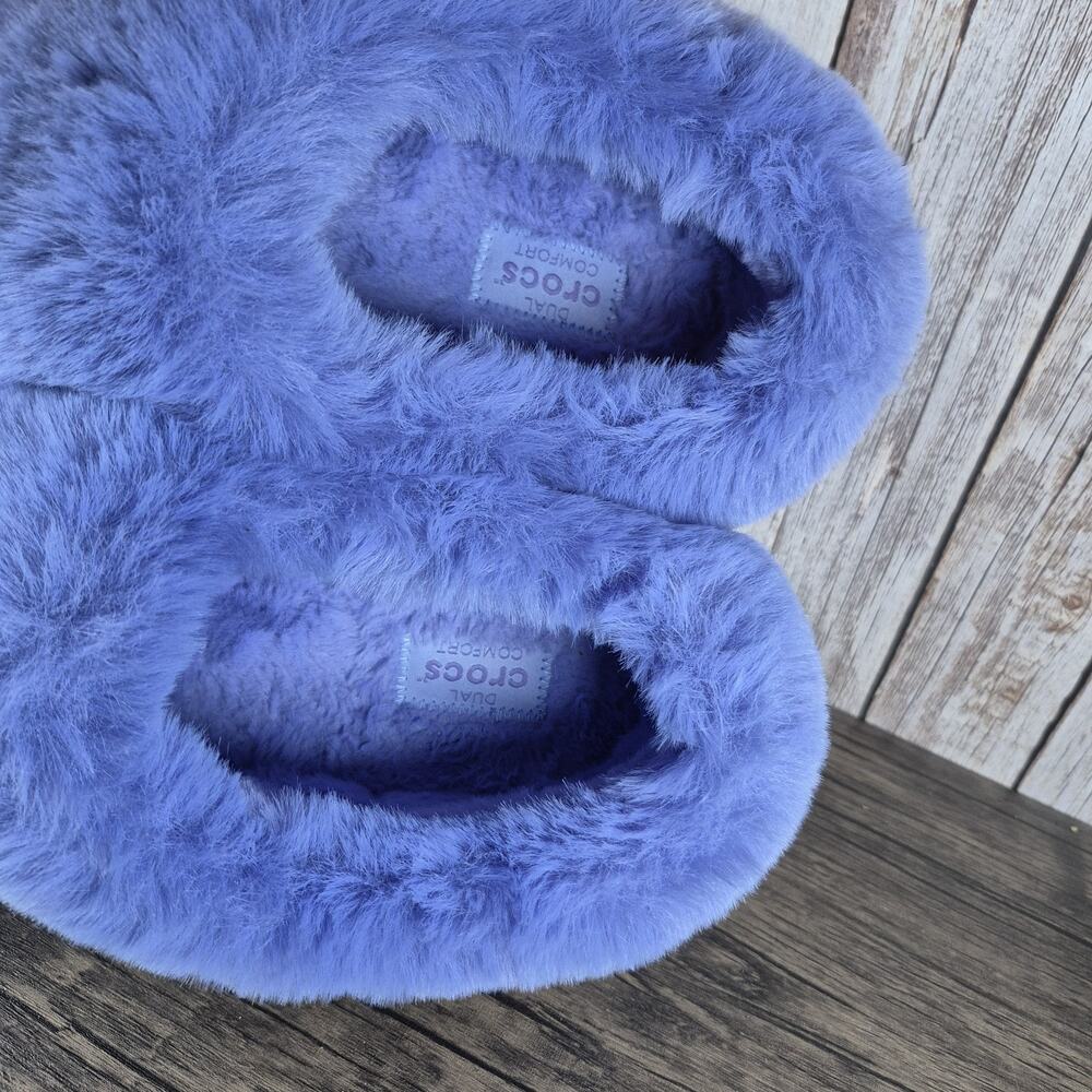 Crocs Furever Crush Clog Platform Faux Fur Lined Lavender MoonJelly Men's 12 W14 - Picture 7 of 9
